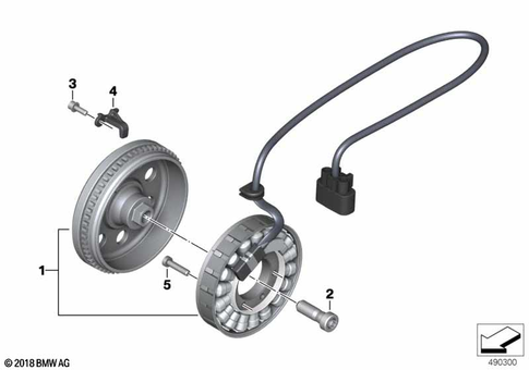 Alternator with Pulley and Mounts for 2023 BMW-Motorrad M 1000 RR #0