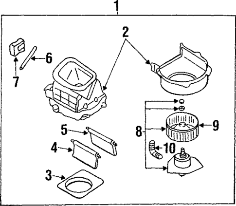 Blower Motor & Fan for 1996 INFINITI I30 #0