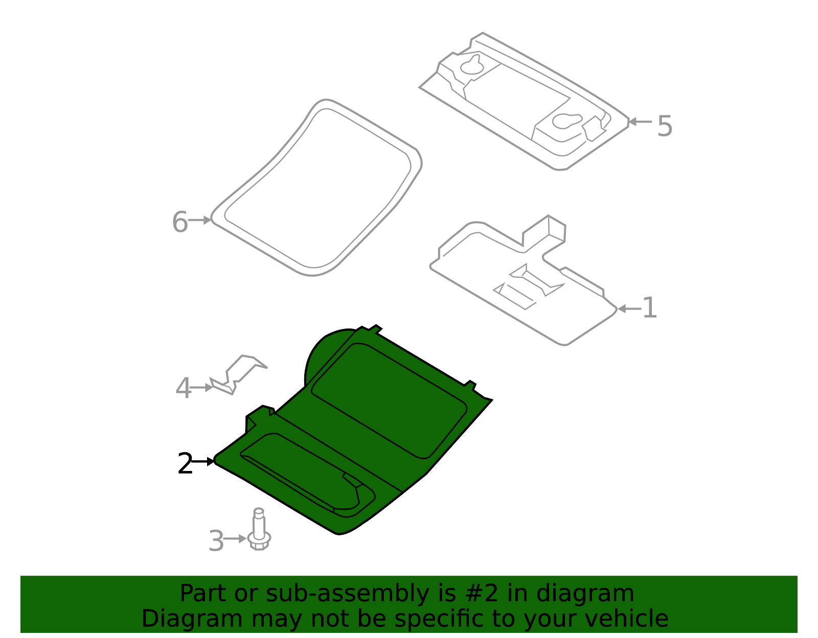 7M5Z-58045A36-AE - Overhead Console 2014-2019 Ford Fiesta | Ford