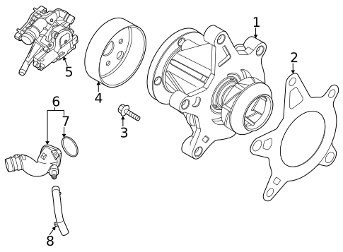Water Pump for 2024 Kia Sorento #0