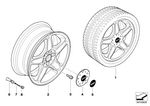 36116769409 - Wheels: Light Alloy Rim, Silver for Mini Image