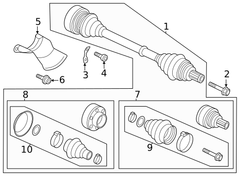 Drive Axles for 2025 Audi S7 Sportback #2