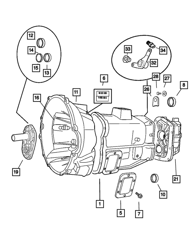 5003584AA - Manual Transmission 6 Speed: Output Shaft Bearing Cup for Mopar Image