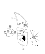 1GS65HL1AK - : Front Door Trim Panel, Left for Jeep: Grand Cherokee Image