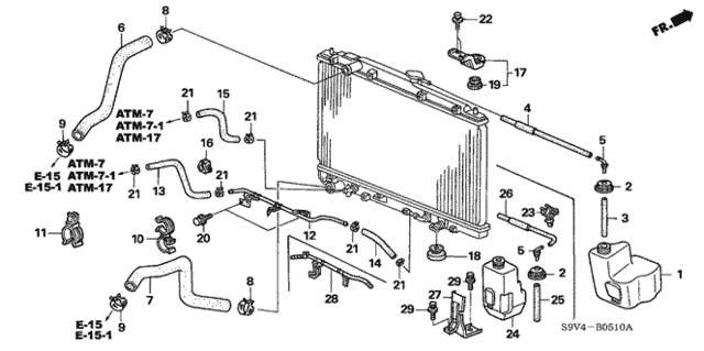 Radiator Hose - Reserve Tank for 2005 Honda Pilot #0