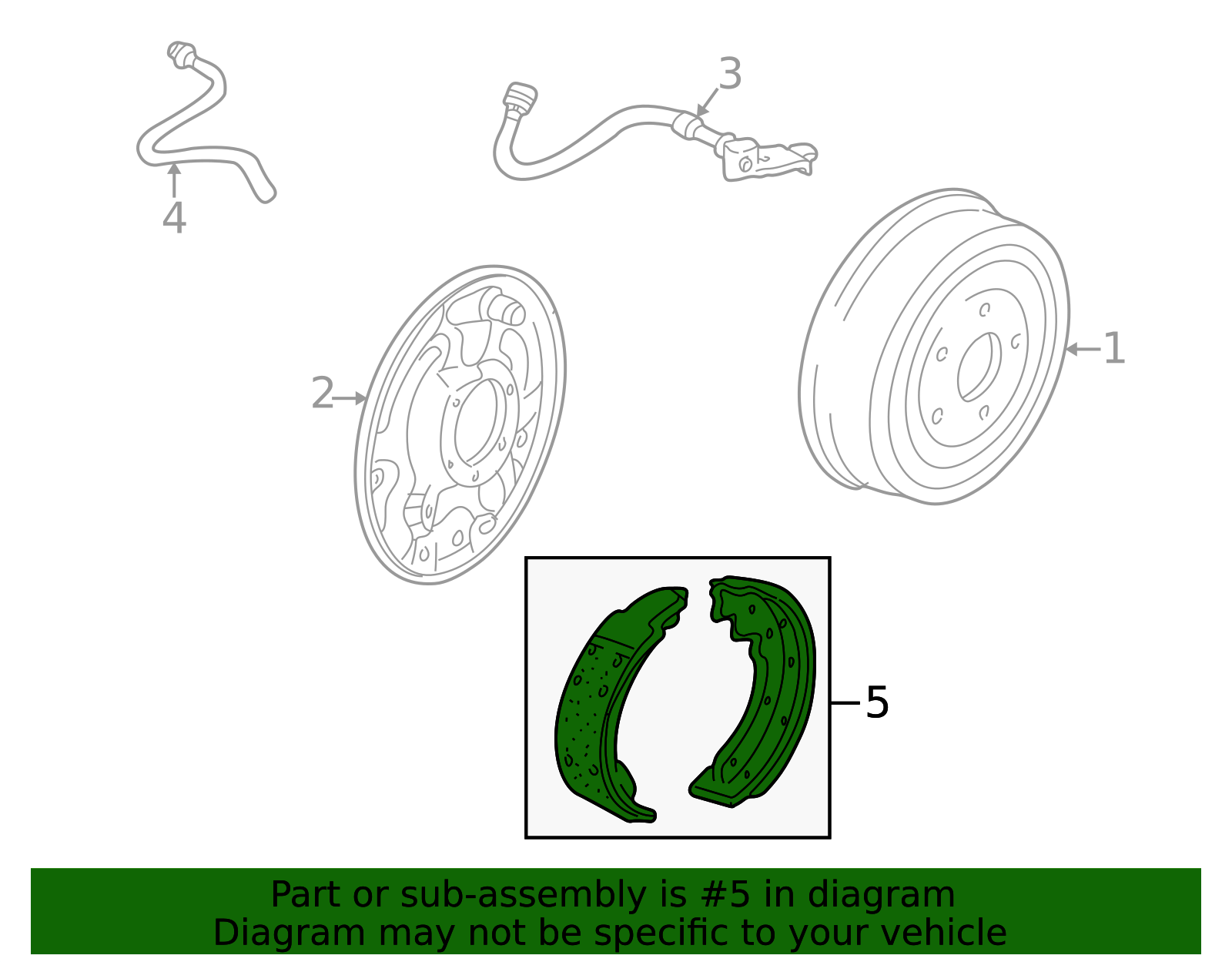 2003-2009 Mazda Drum Brake Shoe 1F61-26-310 | OEM Parts Online