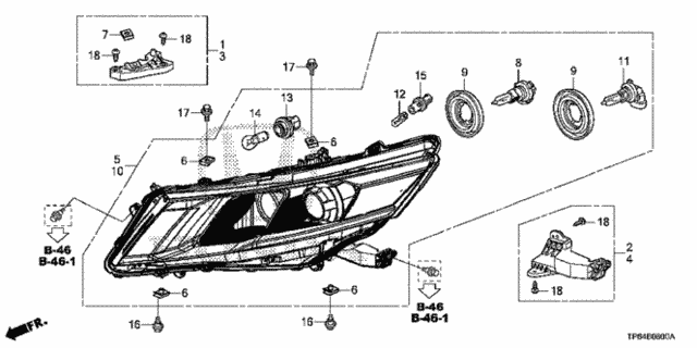 Headlight for 2012 Honda Crosstour #0