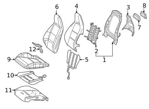 Driver Seat Components for 2016 Mercedes-Benz CLA45 AMG #2