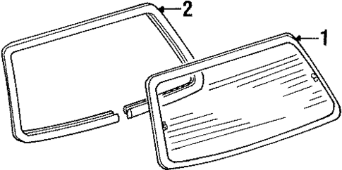 Glass - Lift Gate for 2001 Mercury Villager #1
