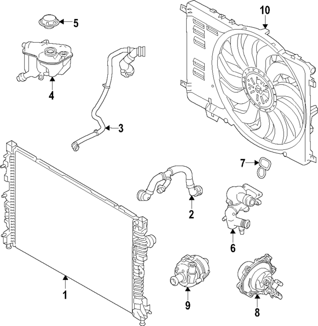 J9C19002 - Cooling System: Expansion Tank for Jaguar Image