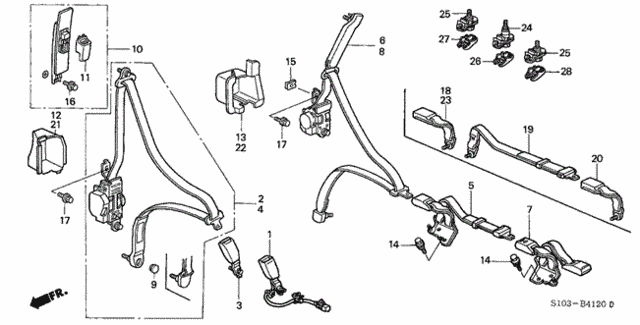 Seat Belt for 2001 Honda CR-V #0