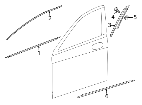 Exterior Trim - Front Door for 2021 Mercedes-Benz S580 #0