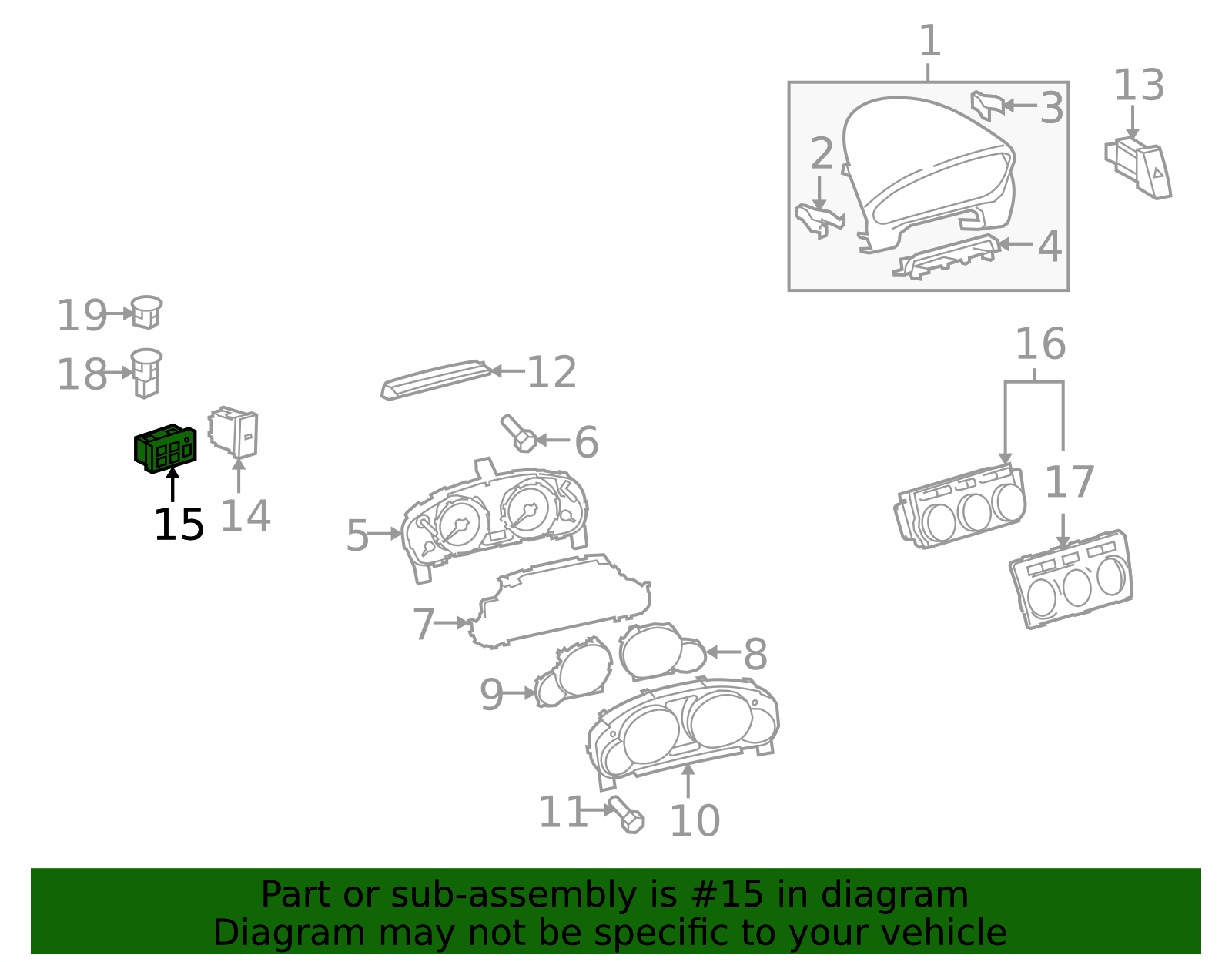 Mazda Combination Switch - OEM Turn Signal/Wiper Control - Part #GEJ3 ...