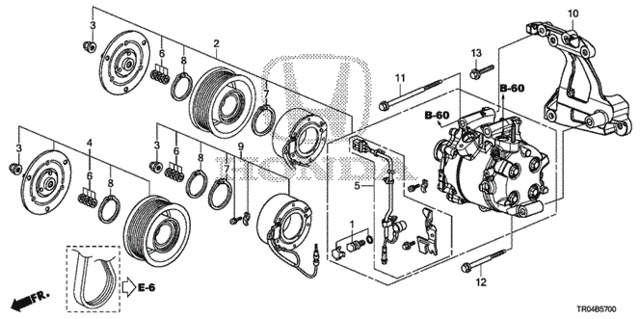 A/C Compressor (1.8L) for 2012 Honda Civic #0