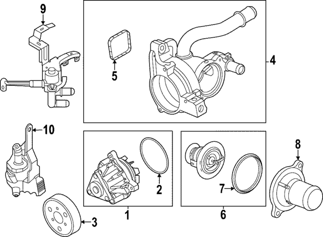 LX6Z8C605A - : HVAC Heater Control Valve for Ford Image