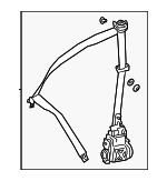 46386026018U14 - Body: Seat Belt Lap And Shoulder Belt for Mercedes-Benz Image