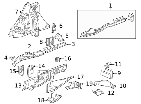 Rear Floor & Rails for 2023 Buick Envision #0