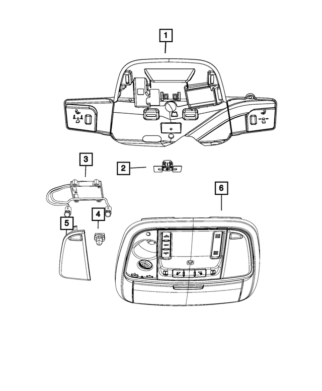 « 1VS221L1AE – Interior Trim : Suspendue Console pour Mopar Image »