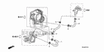 19521R70A00 - Engine: HOSE A, WATER for Honda Image
