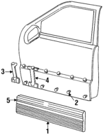 4293616 - Body: Lower Cladding Mount Stud for Chrysler: LeBaron | Jeep: Grand Cherokee, Grand Wagoneer Image