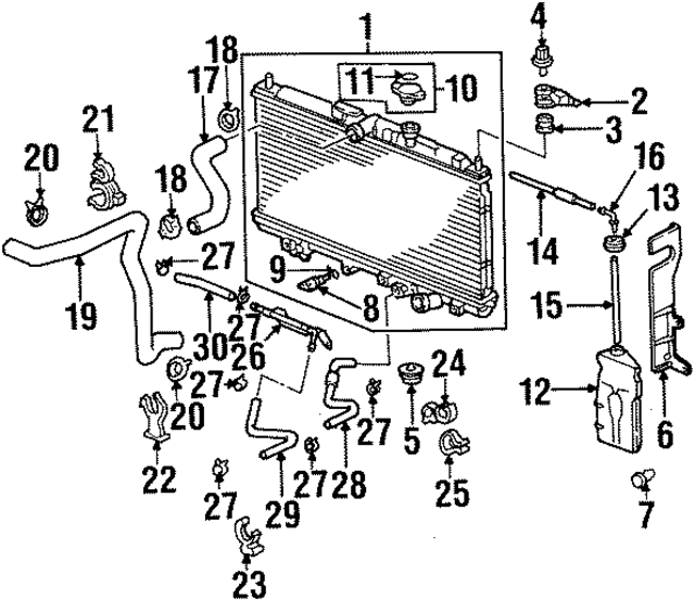 91553SM4003 - : HVAC Heater Hose Bracket for Honda Image