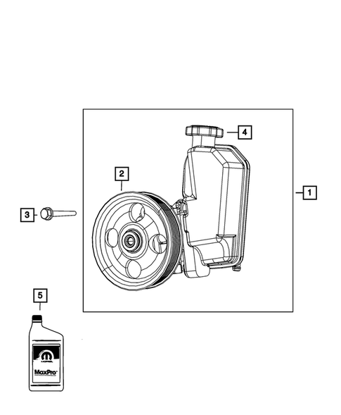 Power Steering Pump and Reservoir for 2012 Jeep Liberty #0