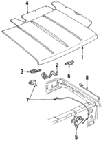 E3TZ16930A - Body: Release Cable Bracket for Ford: Explorer, Ranger Image