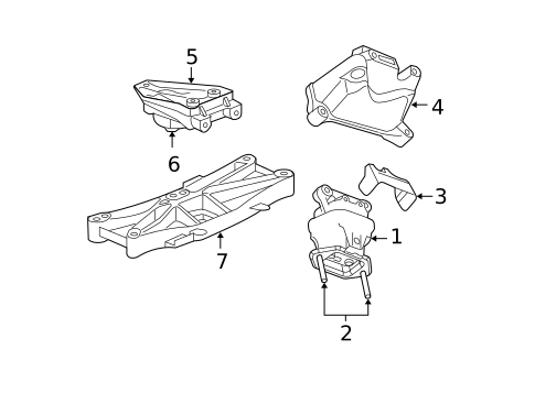 Engine & Trans Mounting for 2007 Dodge Magnum #1