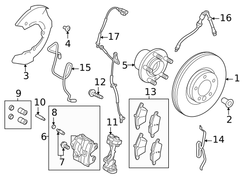 Front Brakes for 2020 Land Rover Range Rover Evoque #0