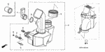 17212P2JJ00 - Electrical/Exhaust/Heater/Fuel: RUBBER, AIR CLEANER MOUNTING for Honda Image