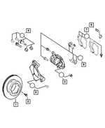 4862603AB - : Disc Brake Pad Kit for Mopar Image