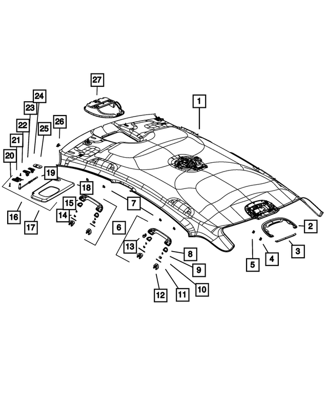 5SE51DX9AE - Interior Trim: Headliner for Mopar Image