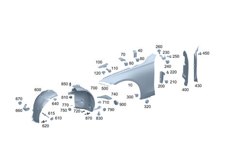 Front Fender/Wheel Well Cover for 2022 Mercedes-Benz S500 #0