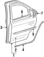 F5RZ5424631A - Body: Door Shell for Ford: Contour | Mercury: Mystique Image