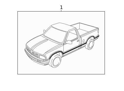 Stripe Tape for 1994 Chevrolet S10 #1