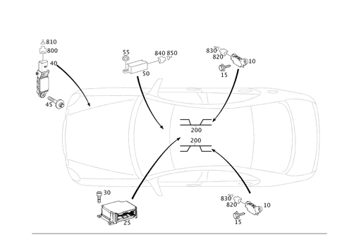 Belt Locking Retractor, Airbag and Sidebag for 2009 Mercedes-Benz E320 #0