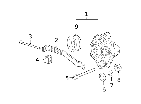 Alternator for 2005 Hyundai Tucson #0