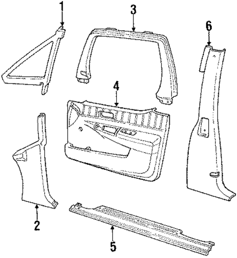 Interior Trim for 1996 Chevrolet Lumina APV #0