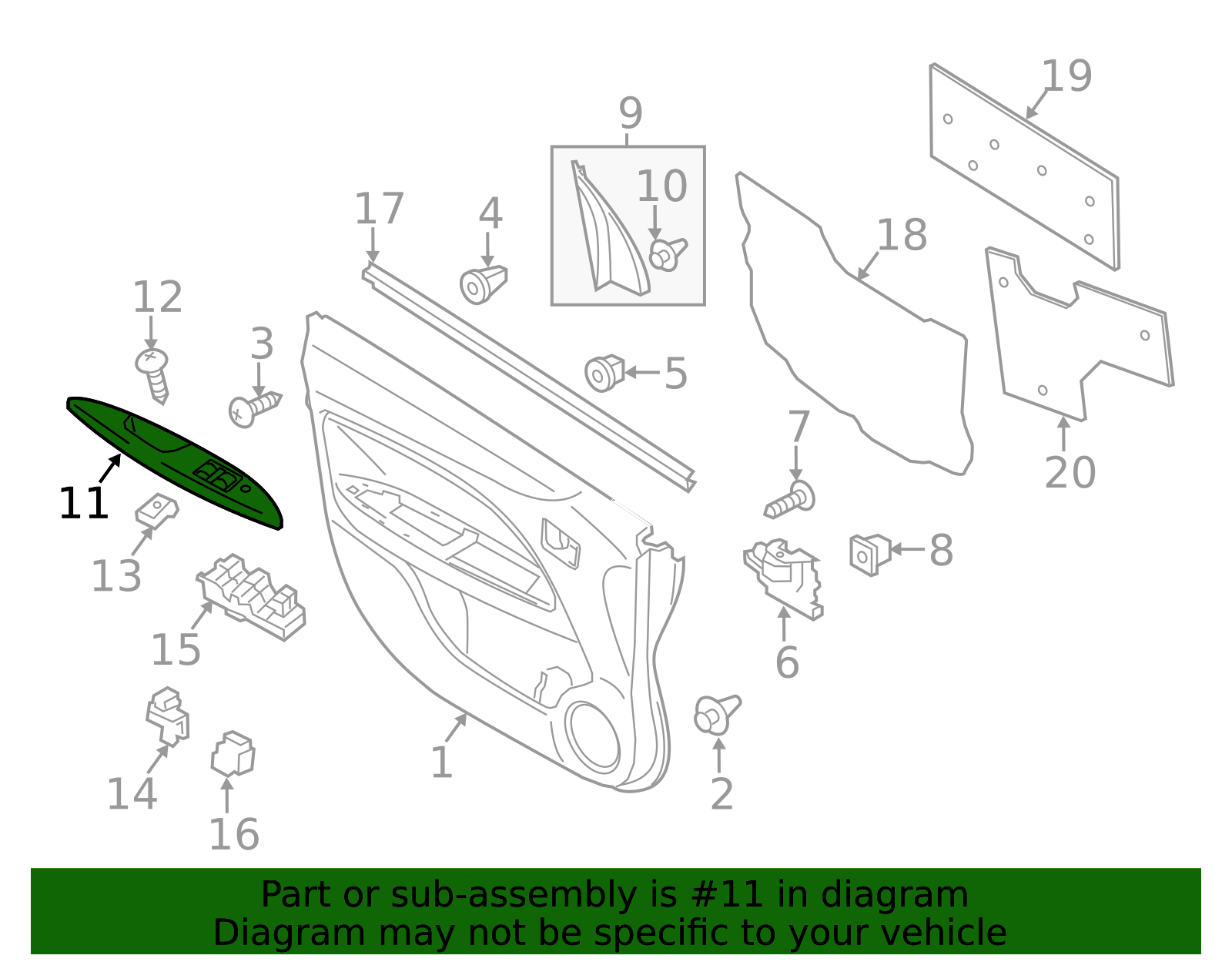 MITSUBISHIマテリアル 7221C211HA - Switch Panel 2017-2022 Mitsubishi | Official