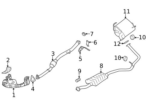 Exhaust Components for 2014 Subaru XV Crosstrek #0