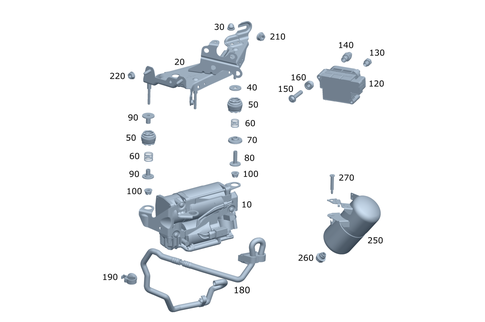 Compressor, Pressure Reservoir and Valve Unit for 2019 Mercedes-Benz CLS53 AMG #0