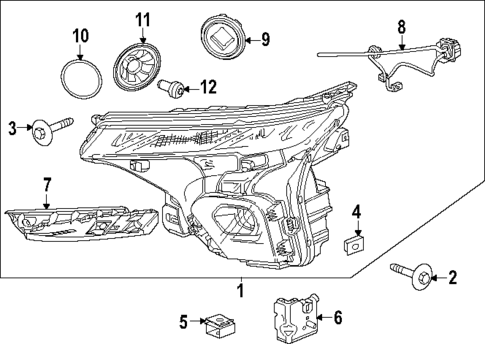 Headlamp Components for 2024 Chevrolet Trailblazer #0