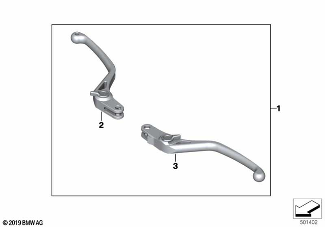 77222465250 - Ergonomics &amp; Comfort: Set Hp Handlebar Lever, Adjustable for BMW-Motorrad Image