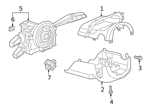 Shroud, Switches & Levers for 2021 Audi e-tron Quattro #0