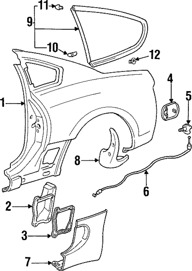 7506619045 - : Moulding Sub-Assembly,  Quarter,  Lower Left for Toyota Image