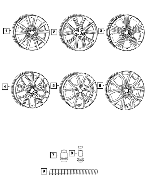 Wheels, Tires and Hardware for 2017 Dodge Durango #0