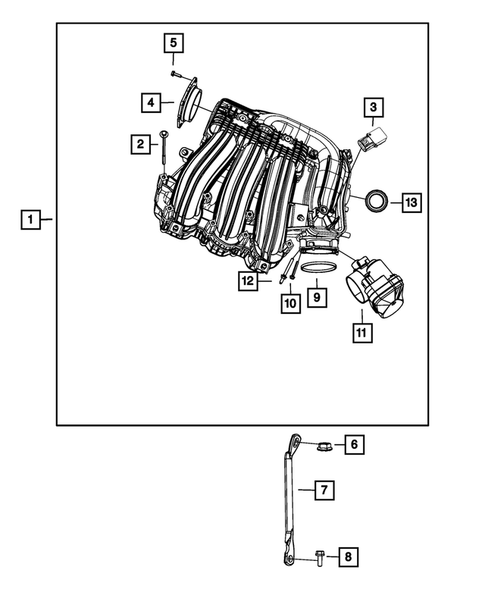 Manifolds and Vacuum Fittings for 2009 Chrysler Sebring #1