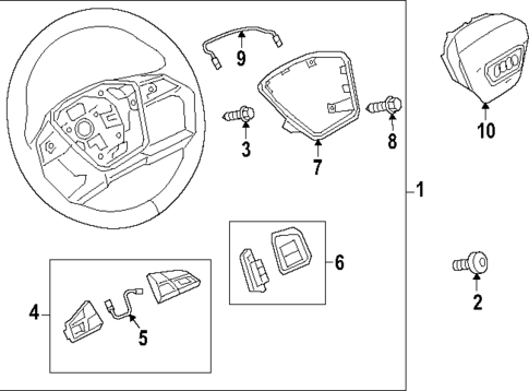 Steering Wheel & Trim for 2021 Audi e-tron Quattro #0