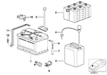 61217631587 - Vehicle Electrical System: Battery Hold Down for BMW Image