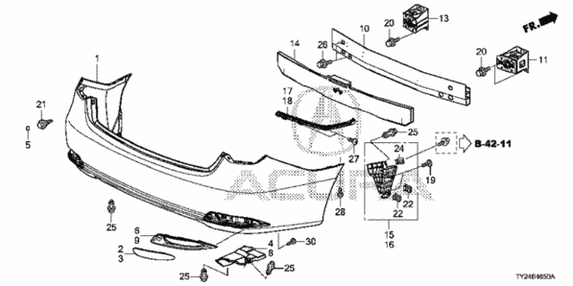 Rear Bumper (1) for 2015 Acura RLX #0